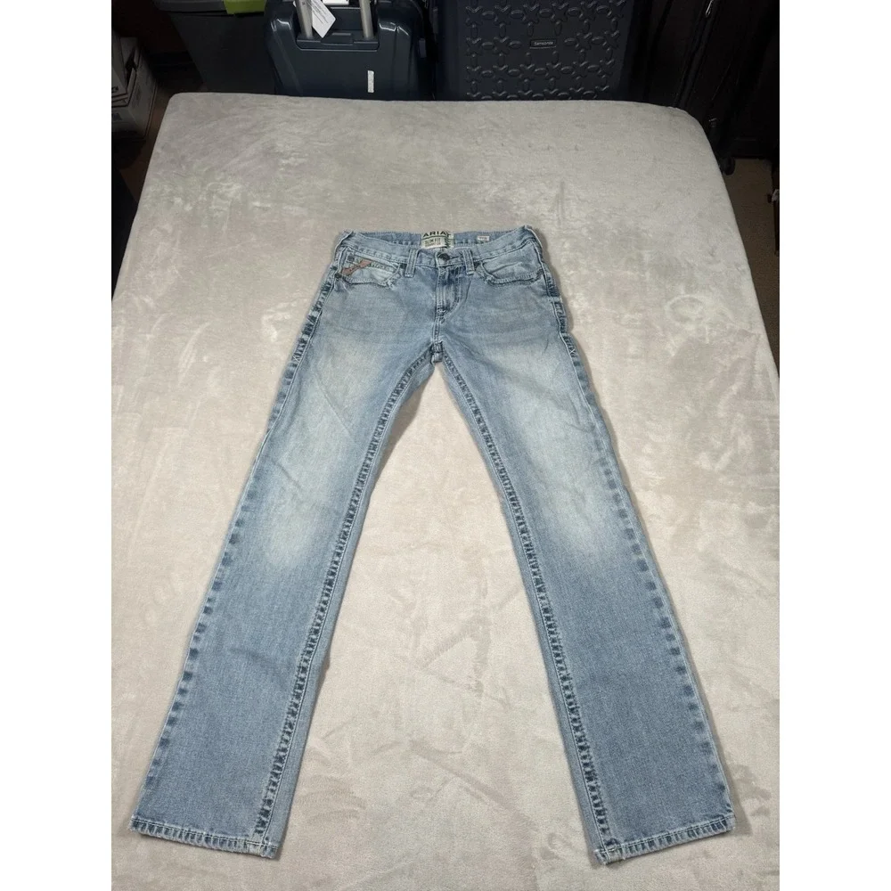 Ariat M7 Slim Fit Straight Leg Jeans Size 31x36 (Fit 30x31) Blue
